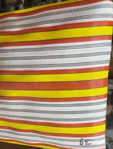 Rouleau de tissu tissé rayé écologique 100 % nylon enduit de PVC, textile durable pour sacs de courses réutilisables et sacs fourre-tout - Product Image 2