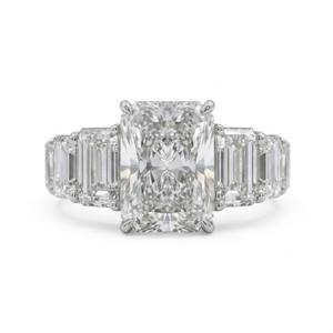 Premium 14k White Gold Lab-Grown Diamond Engagement Wedding Anniversary Party Band <b>Ring</b> IGI Certified Prong Set Luxury Simple - Product Image 1