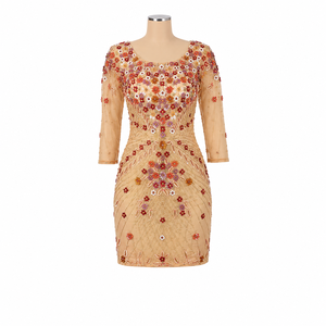 Luxury Embroidered Bodycon Mini Dress for Women Floral <b>Sequin</b> Cocktail Party Dress Designer Evening Wedding Birthday Celebration - Product Image 1