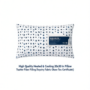 Almohada de Alta Calidad con Diseño de Estrellas de 20x30 Pulgadas, Relleno de Plumas y Fibra, Tela de Poliéster con Certificado Oeko-Tex, con Función de Calefacción y Refrigeración - Product Image 2