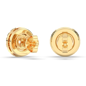 REYES Classic Design 14K Solid Golf Lab Grown Diamond Screw <b>Back</b> Stud <b>Earrings</b> For Women Luxury Wedding Gift Fine Jewelry - Product Image 4