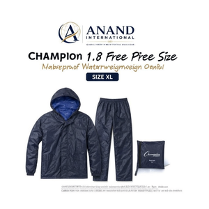 Combinaison de pluie Champion 1.8 taille unique, imperméable et légère pour la protection en extérieur - Product Image 2