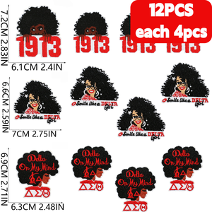 Patch brodé thermocollant en forme de cœur écologique avec motif visage de femme 6,8 cm x 6,7 cm, lot de 10 pièces pour la décoration de vêtements et les cadeaux - Product Image 5