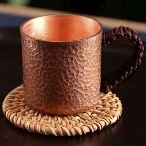 Mug Moscow Mule en cuivre gaufré, martelé à la main, vaisselle de bar, chopes à bière, résistant au ternissement, fait main, style américain - Product Image 5