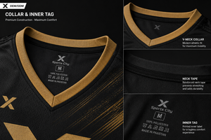 ชุดฟุตบอลพิมพ์ลาย X Sports City สำหรับผู้ใหญ่ แขนสั้น ระบายเหงื่อ แห้งเร็ว ทรงปกติ 100% - Product Image 5