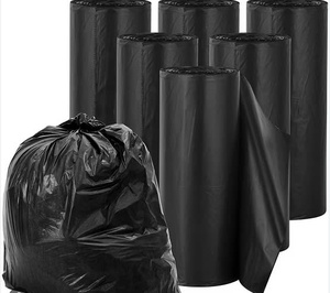 Heavy Duty Black Moisture Proof Trash Bags <b>Roll</b> Zipper Top for Household Garbage PE <b>Plastic</b> Strong Quality Export Vietnam - Product Image 6