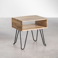 Vandana Amber Structure Pack de 2 tables de chevet en bois recyclé Tital