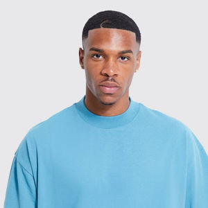 Nueva Camiseta de Algodón Grueso con Cuello Redondo, Estilo Urbano, Oversize, Lavado Ácido Vintage, Transpirable, para Hombre, Venta al Por Mayor - Product Image 3