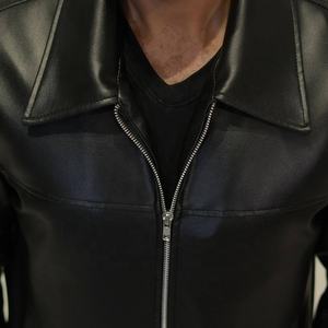 Chaqueta de Cuero para Hombre, Chaqueta Negra de Alta Calidad, Estilo Británico, Chaqueta de Cuero PU para Hombre - Product Image 2