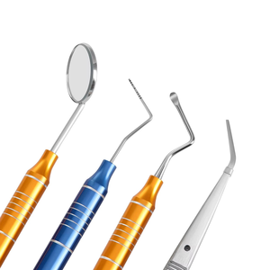 Kit de Limpieza Dental de 4 Piezas, Raspador Dental de Acero Inoxidable, Espejo Bucal, Pinzas, Juego de Herramientas de Cuidado Bucal para Examen Dental - Product Image 3