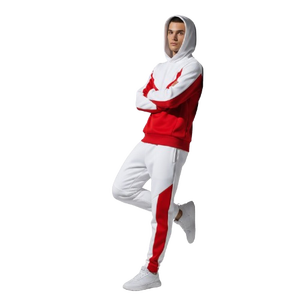 Ensemble de survêtement deux pièces personnalisé en gros pour hommes, grande taille, pour la gym et la course, survêtement pull-over de haute qualité pour hommes en promotion - Product Image 3