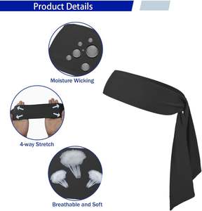 Accesorios para el Cabello a la Moda, Diademas Deportivas de Tela de Poliéster con Diseño Sublimado - Product Image 5