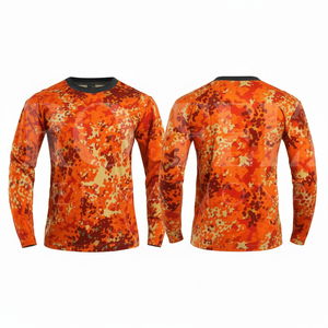 เสื้อแขนยาวลายพราง 100% โพลีเอสเตอร์ คอกลม พิมพ์ลายพราง น้ำหนักเบา เหมาะสำหรับทำงาน ออกกำลังกาย เล่นกีฬา - Product Image 6