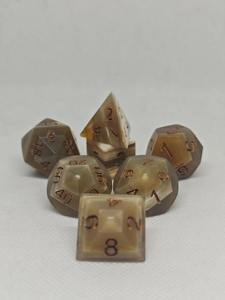 Dés en os de qualité supérieure, polis, polyédriques, pour jeux de rôle professionnels, vente en gros, artisanat naturel - Product Image 4