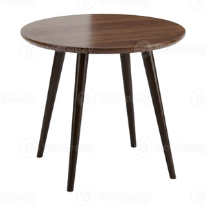 Unique <b>Side</b> <b>Table</b> <b>Round</b> Wooden Coffee <b>Table</b> With Tapered Base Handmade Midcentury Living Room Furniture - Product Image 3
