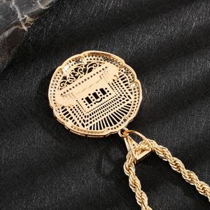 Collar con Colgante de la Última Cena con Diamantes, Estilo Hip-Hop Europeo y Americano, Joyería Religiosa para Hombre - Product Image 2