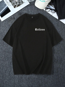 เสื้อยืดโอเวอร์ไซส์คุณภาพสูงสำหรับผู้ชาย ขายส่งเสื้อยืดเปล่าสำหรับสกรีนลาย เสื้อยืดคอตตอนพิมพ์ลายตามสั่งสไตล์สตรีท - Product Image 6