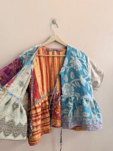 Top Kantha Acolchado a Mano Vintage Surtido, Estilo Hippie Bohemio - Product Image 5