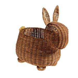 Premium 100% Handmade Rattan Rabbit Basket For <b>Easter</b>, Rattan Bunny Shaped Baskets <b>Gift</b> Basket From Vietnam Factory - Product Image 1