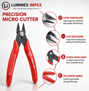 LUMINEX IMPEX LUB=113 <b>Long</b> <b>Nose</b> Stainless Steel Lightweight Smooth Work Jewelry Making Polishing Pliers - Product Image 4