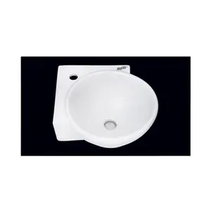 Latest Stock Arrival Best Quality White Ceramic Sanitary Ware Wall-Hung Sinks Type 400x400mm Size Small Wash Basin
