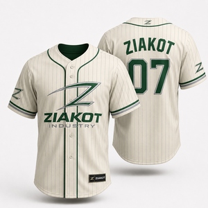 Maillot de baseball pour homme ZIAKOT INDUSTRY, sublimé, manches courtes, coupe classique, évacuation de l'humidité, respirant, vêtements de sport - Product Image 6