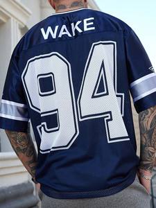 Camiseta de Fútbol Americano de Malla de Poliéster Transpirable, Cuello en V Extra Grande, Uniforme de Equipo Personalizado, OEM, Marca Privada, Venta al Por Mayor - Product Image 6