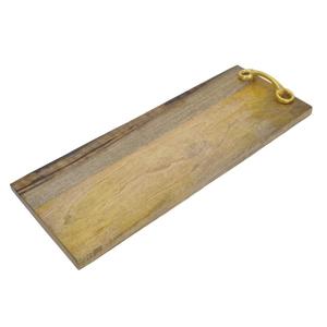 Planche à découper en bois abordable avec poignée en forme de mors de cheval doré, compatible lave-vaisselle, antidérapante, qualité supérieure - Product Image 2