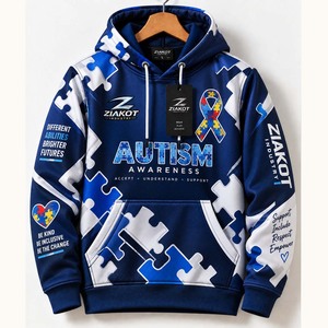 Venta al por Mayor Directa de ZIAKOT INDUSTRY, Sudadera con Capucha Deportiva de Moda con Degradado Rosa-Azul Negro, Personalizada y Cosida a Medida - Product Image 3