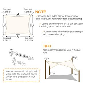 Tenda Parasole 10x10 in HDPE Crema - Vele e Reti Ombreggianti Premium - Product Image 2