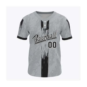 Maillot de baseball personnalisé grande taille pour homme, imprimé par sublimation, respirant, antibactérien, avec logo frontal - Product Image 1