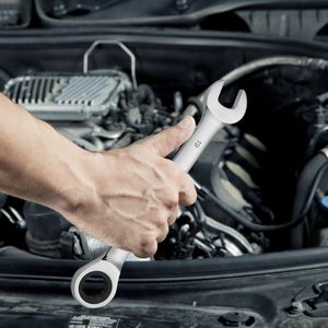 Jeu de clés à cliquet combinées de 16 pièces avec support de rangement, acier Cr-V, métrique 8 mm-24 mm - Product Image 5