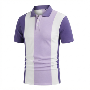Camiseta de Verano de Manga Corta para Hombre, 100% Algodón, Antiarrugas, de Secado Rápido, con Bolsillo, Diseño Bordado en Azul Marino/Negro, Estilo Casual - Product Image 2