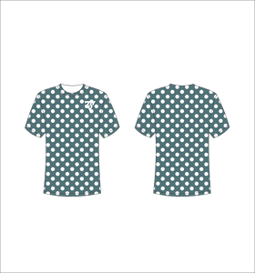 เสื้อยืดผู้ชายลายจุด แขนสั้น คอกลม ทรงปกติ ผ้าถัก มีโลโก้ด้านหน้า - Product Image 1