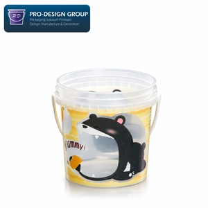 Cubo de Plástico de Grado Alimenticio de 2L, Transparente, para Palomitas, Divertido y Personalizable con Impresión IML, Contenedor de Snacks con Asa Portátil - Product Image 4