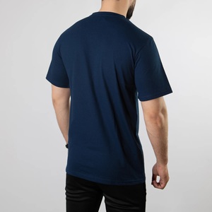 เสื้อยืดคอกลมแขนสั้นทรงปกติสำหรับผู้ชาย สีกรมท่า ผ้าฝ้ายถัก 100% ระบายอากาศได้ดี แห้งเร็ว สวมใส่สบาย - Product Image 1