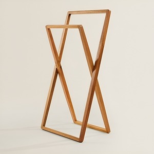 New Stylish X Design Acacia <b>Wood</b> <b>Towel</b> Holder <b>Towel</b> Holder <b>Stand</b> Rack of <b>Towel</b> in Kitchen and Bathroom for Export - Product Image 3