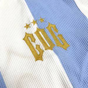 Camiseta de fútbol a rayas City Of God para hombre, camiseta de fútbol bordada de manga corta, corte regular, para todas las estaciones, ropa para adultos - Product Image 5