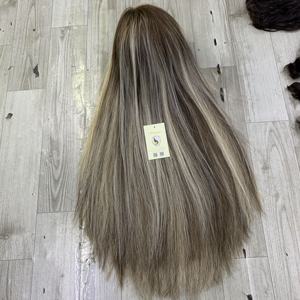 High Quality Glueless Vietnamese Human Hair <b>Highlight</b> HD Lace Closure Raw Vietnamese Hair Natural Straight Swiss Wigs - Product Image 4