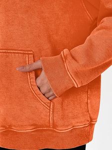 Nueva Llegada, Mejor Diseño, Sudadera con Capucha Extra Grande de Felpa Naranja con Efecto Ácido, Sudadera con Capucha para Hombre, 100% Algodón, Primavera, Ecológica - Product Image 5