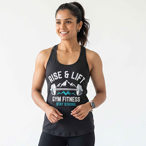 Women Fitness Wear Printed Racerback <b>Top</b> Gym Workout Wear <b>Ladies</b> Singlet <b>Top</b> <b>Knitted</b> Eco-Friendly <b>Ladies</b> Scoop Neck <b>Tank</b> <b>Top</b> - Product Image 2