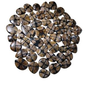 จี้ควอตซ์ธรรมชาติขัดเงาคริสตัลคาโบชองสีน้ำตาลอัญมณีหลวมเครื่องประดับของขวัญคริสต์มาสตกแต่ง 20-45 มม.8-12 ก - Product Image 3