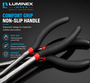 LUMINEX IMPEX LUB=113 <b>Long</b> <b>Nose</b> Stainless Steel Lightweight Smooth Work Jewelry Making Polishing Pliers for Bracelet Making DIY - Product Image 2
