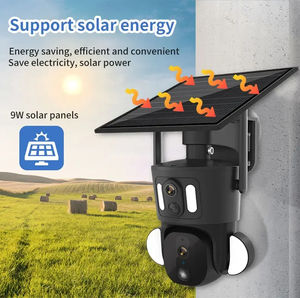 Kamera CCTV Lensa Ganda Pelacak Gerak Manusia 4G&WIFI Kamera IP PTZ Dual Lensa Terhubung dengan Panel Surya & Baterai - Product Image 3