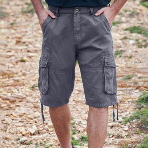New Style Men's Cargo Shorts Streetwear Hip Hop Mid Waist Below Knee Length Multi Pocket Breathable Summer Men's Cargo Shorts - Product Image 6