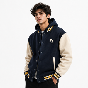 Universitäts-Varsity-Jacken-Hersteller Maßgefertigte College-Pullover-Jacke für Herren Großhandel Blanko Herren Baseball Wendbare Jacken USA - Product Image 1