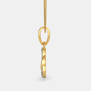 Collar con colgante en forma de Y de oro blanco de 14 quilates con diamantes cultivados en laboratorio, talla baguette y redondos - Product Image 3