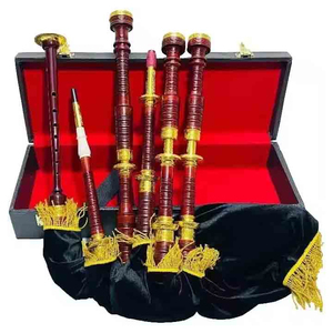 Professional <b>Musical</b> <b>Instruments</b> Natural Wood Highland Bagpipes Solid Color Finish Personalized Logo Printing Traditional Folk - Product Image 4