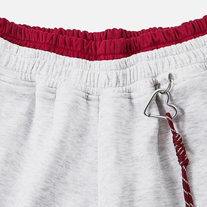 Pantalones Casuales Curvos de Doble Capa con Costuras Interiores Rojas en Contraste y Rayas Retro para Hombre, Pantalones Deportivos Holgados de Pierna Ancha - Product Image 3