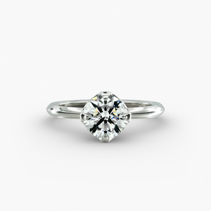 Premium 925 Sterling <b>Silver</b> Round Brilliant Cut Moissanite <b>Solitaire</b> <b>Ring</b> Classic Prong Setting Fine Jewelry Engagement <b>Ring</b> - Product Image 4